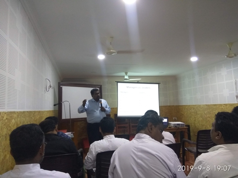 Training on Management of Insititutions (8th Sep 2019)